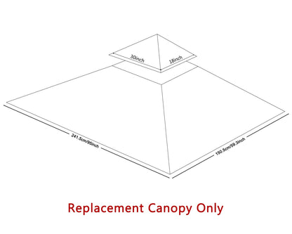 MASTERCANOPY Grill Gazebo Replacement Canopy Top for Model L-GG001PST-F (Beige) - WoodArtSupply