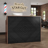 ANGRYWIN Reception Desk with Counter, Front Desk with Drawer and Storage Cabinet, Modern 47 inch Retail Counter with Cable Grommet for Checkout, Beauty Salon, Barber, Home Office (1-Drawer) ANGRYWIN