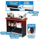 GoPong GoBar PRO Commercial Grade LED Portable Bar Table - Mobile Bartender Station with Skirt & Carry Case GoPong