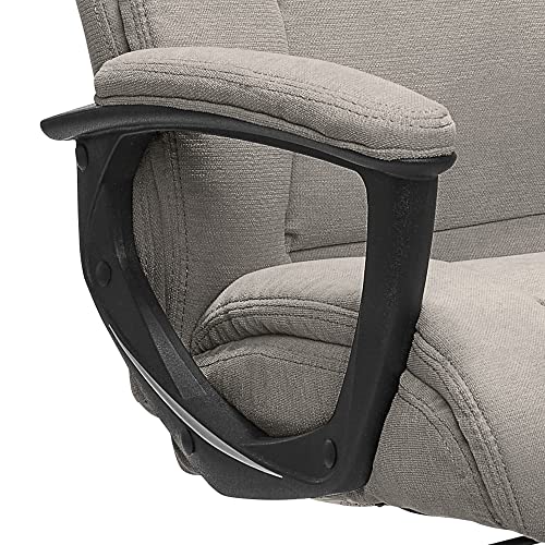 Serta Connor Executive Office Chair, Ergonomic Computer Chair with Layered Body Pillows, Contoured Lumbar, Adjustable Seat, Microfiber Fabric, Gray Serta