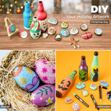 Ohuhu 30 Colors Acrylic Paint Pens : Dual Tips (Round & Fine) Acrylic Markers High Opacity Paint Markers Waterproof Lightfast for Rock Painting Easter Eggs Wood Glass Ceramic Canvas Ohuhu