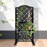 Metal Privacy Screen Outdoor 40"×20" Freestanding Decorative Privacy Panels for Balcony Garden or Backyard Outdoor Room Divider for Patio XOCUWU