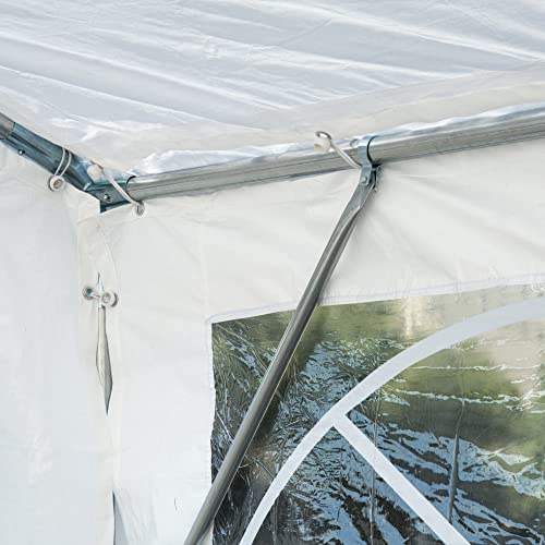Outsunny 13 x 26 ft Heavy Duty Party Tent Outdoor Gazebo Wedding Tent Event Shelter Carport BBQ with Removable Sidewalls & Windows, Outside Waterproof Canopy for Parties, White Outsunny
