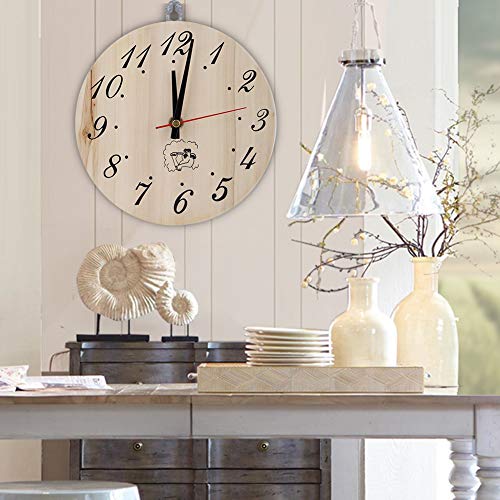 Bewinner 8in Wooden Sauna Clock, Portable Timer Clock for Sauna Room Home Decor Sauna Accessory Bewinner