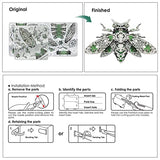 Piececool Metal 3D Puzzles for Adults, Cicada 3D Model Building Kits Insect Themed Animal Fashion Brooch Assembling DIY Crafts Creative Gifts