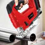 Powertough Cordless Jig Saw,20V Electric Jigsaw Tool Kit with Variable Speed,Pendulum Function, 0-45°Adjustable Cutting Bevel,2.0A Li-ion Battery With 1 Hour Fast Charger,9pcs Free Blade PowerTough