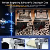 ATOMSTACK Swift 12W Laser Engraver, Swift 12W Laser Cutter, 0.06mm High Accuracy Laser Engraving Machine for Wood and Metal, Dark Acrylic, Glass, Leather ATOMSTACK