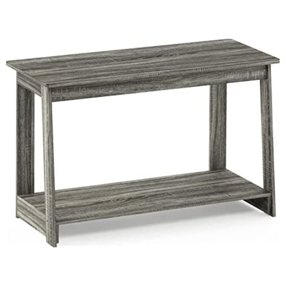 Furinno Beginning TV Stand, French Oak Grey, 15.59 x 35.04 x 21.65 inches - WoodArtSupply