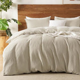 David's Home Waffle Weave Duvet Cover Set King Size,Soft Breathable 3pcs Comforter Cover Set with 2 Pillowcases,Textured Home Decor Bedding Set Cozy for All Seasons, Nature 104"×90",No Comforter David's Home
