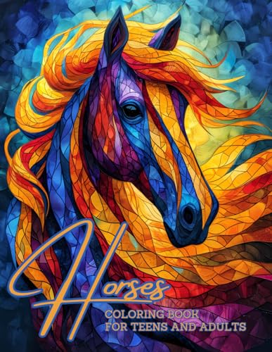 Horses Coloring Book for Teens and Adults: Relaxing Coloring Pages Filled With Beautiful Horses of Different Breeds in Varying Landscapes, Perfect Gift for Horse Lovers (Relaxation by Creativity) WoodArtSupply