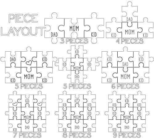Mothers Day Gift For Mom | Personalized Mom Puzzle Sign with Custom Kids Names | Add 1-8 Child Names | Puzzle Gift for Grandma | Puzzle Piece Wall Decor Family | Wood Puzzle Wall Decor (Mom) D3 Maker Custom Creations