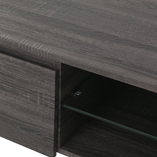 Christopher Knight Home Rowan Wood TV Stand, Grey Finished