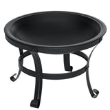 SINGLYFIRE 22 inch Fire Pit for Outside Outdoor Wood Burning Small Bonfire Pit Steel Firepit Bowl for Patio Camping Backyard Deck Picnic Porch,with Spark Screen,Log Grate,Poker SINGLYFIRE