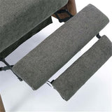 Comfort Pointe Soren Charcoal Polyester Fabric Wood Arm Push Back Recliner Comfort Pointe