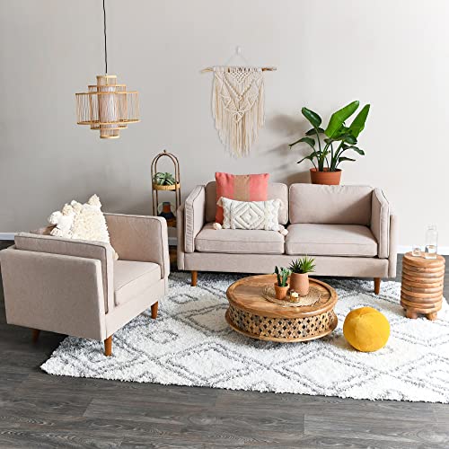Creative Co-Op Dossier Vintage-Inspired Solid Wood Flat top for use, Natural Finish Stool/End Table Creative Co-Op