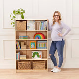 ECR4Kids Classic Bookcase, 60in, Adjustable Bookshelf, Natural ECR4Kids