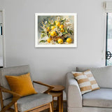 Still Life Paint by Numbers Kit for Adults - DIY Lemon Basket with Blossoms Painting on Canvas 16x20 Inches, Acrylic Paint Set, Suitable for Beginners, Fruit Art for Home Decoration or Gifts DecorFriday