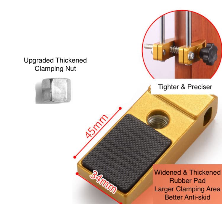Door Lock Hole Opener Kit Lock Mortiser for Wooden Doors Lock Installation/Change Mortising Machine Mortise Jig with 3 Drill Bits Generic
