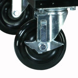 Sandusky Lee TA3R362466-02 Transport Series Metal Storage Cabinet with Wheels, Adjustable Shelves, 200lb Capacity, 24" Depth x 36" Width x 72" Height, Charcoal Sandusky