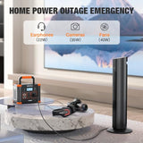 Portable Power Station 300W (Peak 600W), GRECELL 288Wh Solar Generator with 60W USB-C PD Output, 110V Pure Sine Wave AC Outlet Backup Lithium Battery for Outdoors Camping Travel Hunting Home Blackout GRECELL