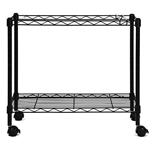 Oceanstar Portable 1-Tier Metal Rolling File Cart, Black,24 in - WoodArtSupply