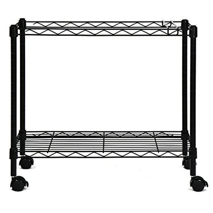 Oceanstar Portable 1-Tier Metal Rolling File Cart, Black,24 in - WoodArtSupply