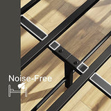 LIKIMIO Vintage Brown and Grey Queen Bed Frame with Storage Headboard and Charging Station LIKIMIO