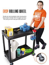 Stand Steady Original Tubstr 2 Shelf Utility Cart/Service Cart Supports up to 400 lbs. - Heavy-Duty Storage Cart for Garage, Warehouse, Kitchens, Stand Steady