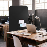 DECOLAB Room Partition Panel, Freestanding Portable Privacy Cubicle Partition for Offices, Classroom, Studio, Healthcare, Workspace, Scratch Resistance, 29"x65" Midnight DECOLAB