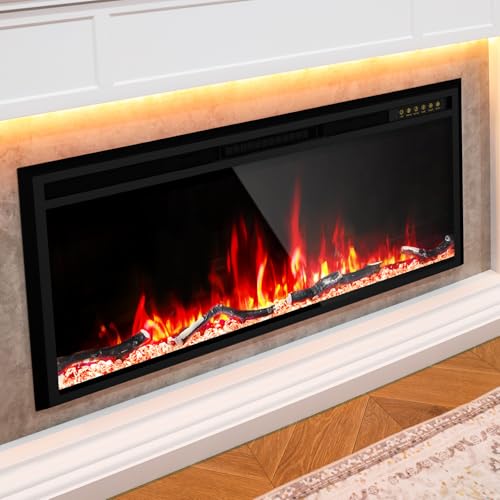 Electric Fireplace Mantel with Grey Marble Finish, 69” Fireplace TV Stand with 42”Electric Fireplace Heater, Remote Control, Adjustable Led Flame, Corner Fireplace for Living Room, Bedroom, White Eshoma