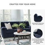 Signature Design by Ashley SimpleJoy Contemporary Sofa for Living Room, Blue Signature Design by Ashley