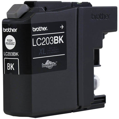 Brother Genuine High Yield Black Ink Cartridges, LC2032PKS, Replacement Black Ink Two Pack, Includes 2 Cartridges of Black Ink, Page Yield Up To 550 Pages/Cartridge, LC203