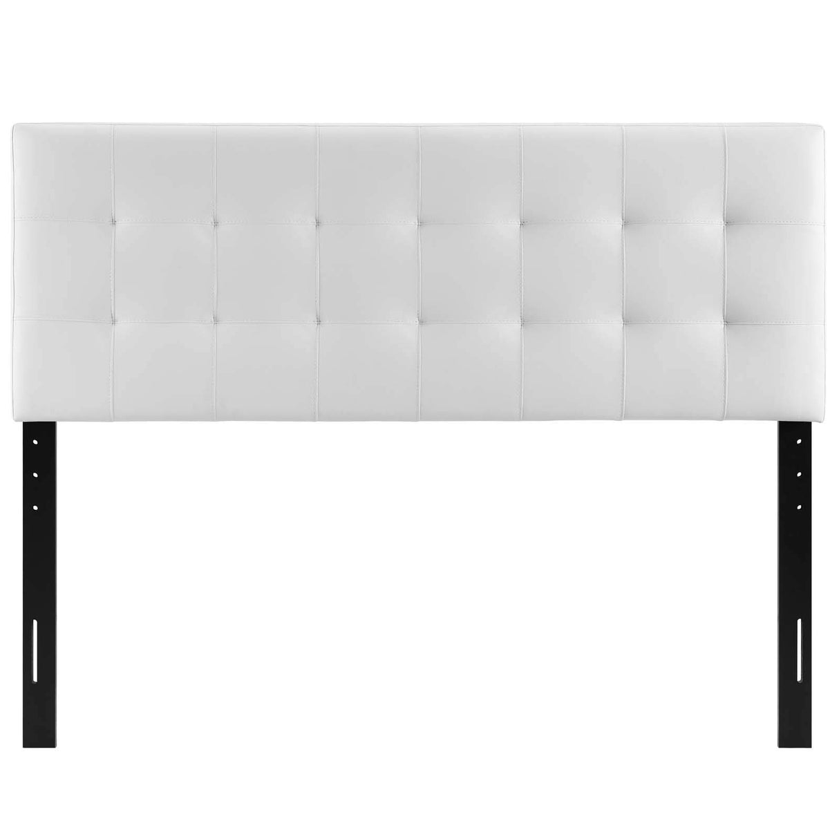 Modway Lily Tufted Faux Leather Upholstered Full Headboard in White Modway