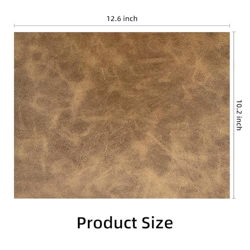 Leather/Leatherette Patches/Sheets for Laser Engraving Iron On with Heat Press Adhesive Backing,Blank Laserable Faux Leather,Engravable/Engraver Leather Material for Hat/Cap/Backpack(5 Large Pcs) TWIG