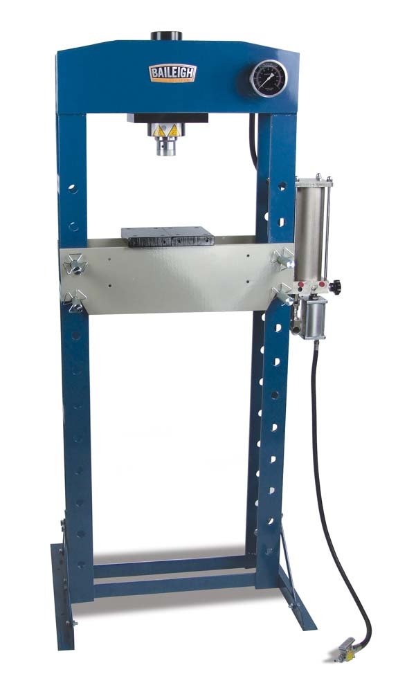 Baileigh 30-Ton H-Frame Pneumatic Shop Press (Model HSP-30A) - WoodArtSupply