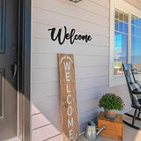 Wood Cutout Welcome Sign Wooden Welcome Wall Decor Word Sign Wood Art Sign for Front Door Rustic Home Gallery Wall Decorations 15.7 x 6 Inches Jetec