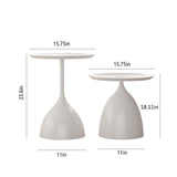 Nesting Tables, White Side Tables, Modern End Tables for Living Room Nesting Coffee Table Set of 2,Console Table Pedestal Tables TDDFLO
