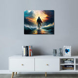 Tumovo Jesus Walking on Water DIY Paint by Number Kit - Sunset Scene on 16x20inch Canvas for Adults & Kids TUMOVO