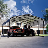 Royal Windsor 20×20 FT Metal Carport Car Port for 2 Car, Heavy Duty Carports Canopy with Galvanized Steel Roof Building and Frame, Outdoor Carport Kits Multi-Use Garage Shed for All-Weather Royal Windsor