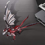 Piececool 3D Metal Model Kits-Black Dragon King, DIY 3D Puzzles for Adults Brain Teaser Puzzles for Teens, Great Birthday New Year Gifts, 107 Pcs