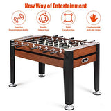 GYMAX Foosball Table, 54” Full Sized Soccer Game Table with 2 Footballs, Game Tables for Game Room Adults Kids Family Night GYMAX