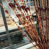 ave split Beaded Curtain Doorways Acrylic Hanging Door Beads String Curtains Tassel Room Divider Screen Decor for Doorway Window Living Room Wedding (042coffee, 39 inch x 78.7 inch), ES042 ave split