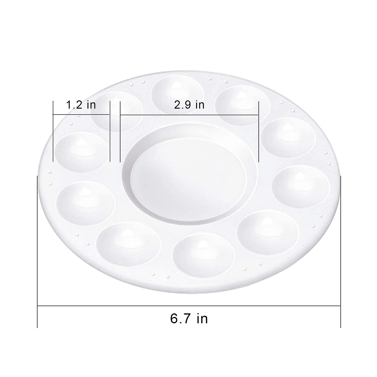 WNATN Paint Tray Palettes, Plastic White Palettes for Kids & Students,Paint Tray for Art Class,Craft DIY or Have a Birthday Painting Party-8pcs WNATN