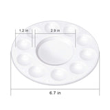 WNATN Paint Tray Palettes, Plastic White Palettes for Kids & Students,Paint Tray for Art Class,Craft DIY or Have a Birthday Painting Party-8pcs WNATN
