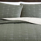 Eddie Bauer - Queen Quilt Set, Reversible Cotton Blend Bedding with Lightweight Feel, 3 Piece Bed Set with Matching Pillowcases (Troutdale Green) Eddie Bauer