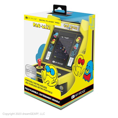 My Arcade Pac-Man Micro Player Pro: 6.75" Mini Arcade Machine, Fully playable Video Game Collectible My Arcade