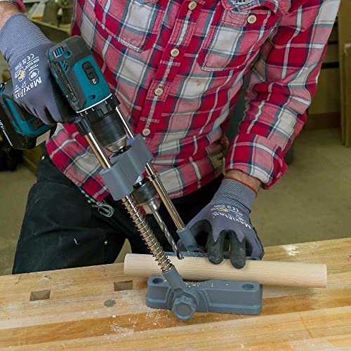 General Tools 36/37 Precision Drill Guide For 3/8-Inch or 1/2-Inch Power Drills, Portable & Lightweight, Folds Flat for Storage, Silver General Tools