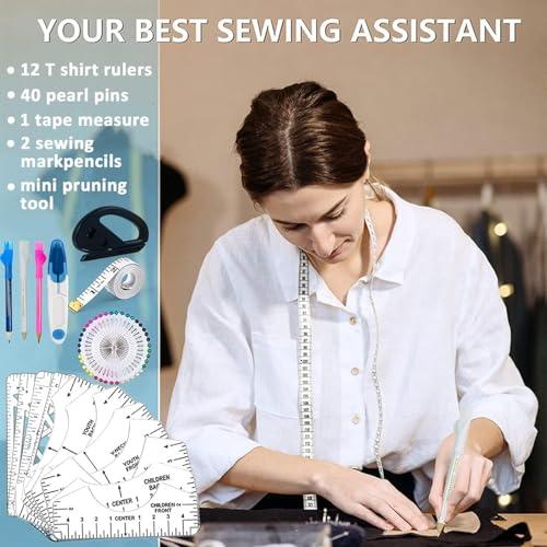 QUKLOGEN Heat Press Pillow Bundle Tools Kit Include 4 Heat Pressing Transfer Pillow Mat 3 Pack Teflon Sheet for Heat Press 2 Rolls Heat Resistant Tape 12 Different Size T Shirt Guide Ruler QUKLOGEN