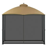 COWVIE Gazebo Replacement Netting Screen, 10' x 12' Universal Gazebo 4-Panel Mosquito Sidewalls with Double Zippers for Outdoor Patio (Only Netting) COWVIE