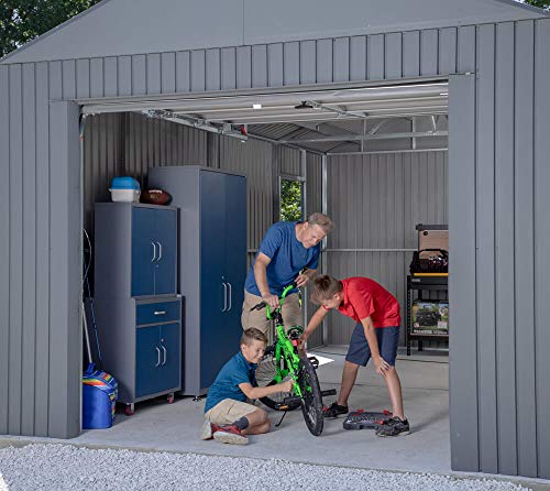 Sojag 12' x 20' Everest Galvalume Steel with Extra Tall Walls Garage Storage Building, Charcoal Sojag